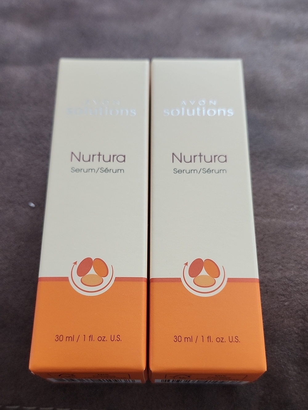 2pk BUNDLE! Avon Nurtura Serum - Cream & Orange Packaging 30ml/oz